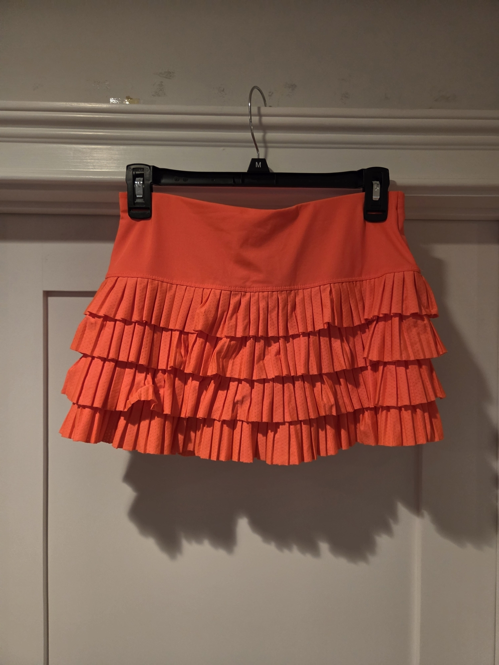 Lucky in Love Coral Tiered Pleated Tennis Skirt